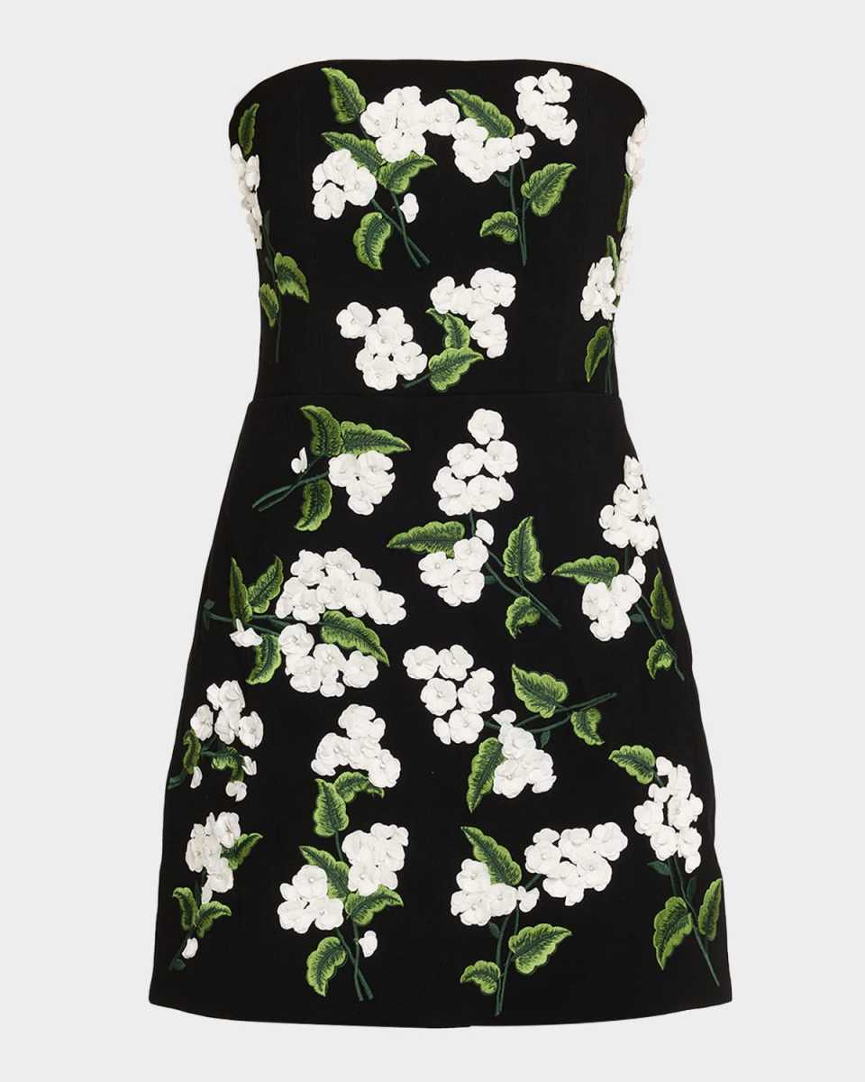 Velia Embellished Strapless Mini Gown